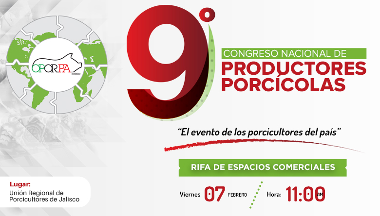 Sorteo de Espacios Comerciales: 9° Congreso Nacional de Productores Porcícolas 2020