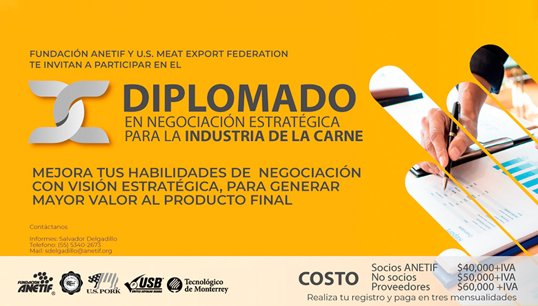 La Oporpa te invita a participar en el Diplomado en negociación estratégica para la industria de la carne